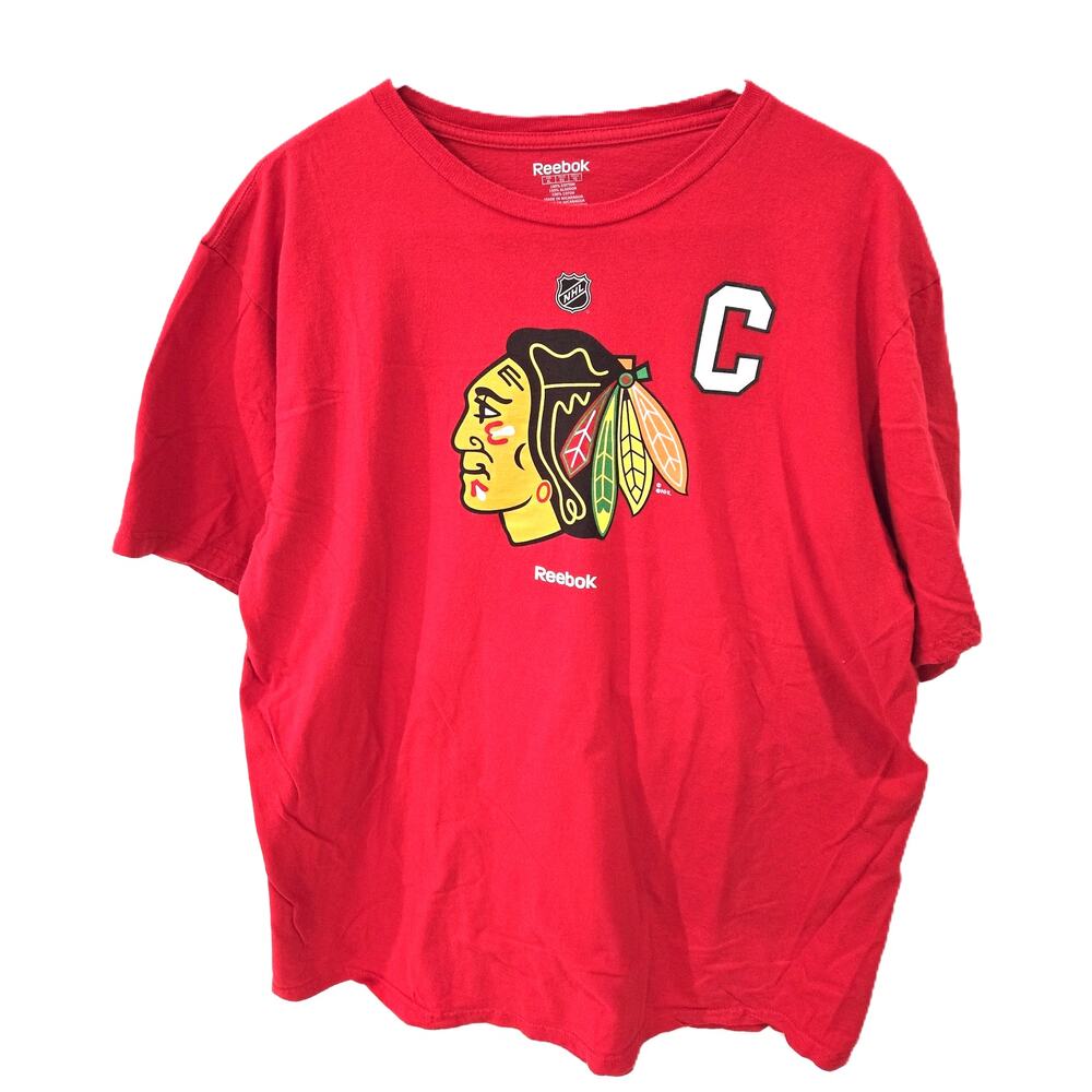 Vintage Adidas Sz XL Chicago BlackHawks Toews Jersey T-Shirt